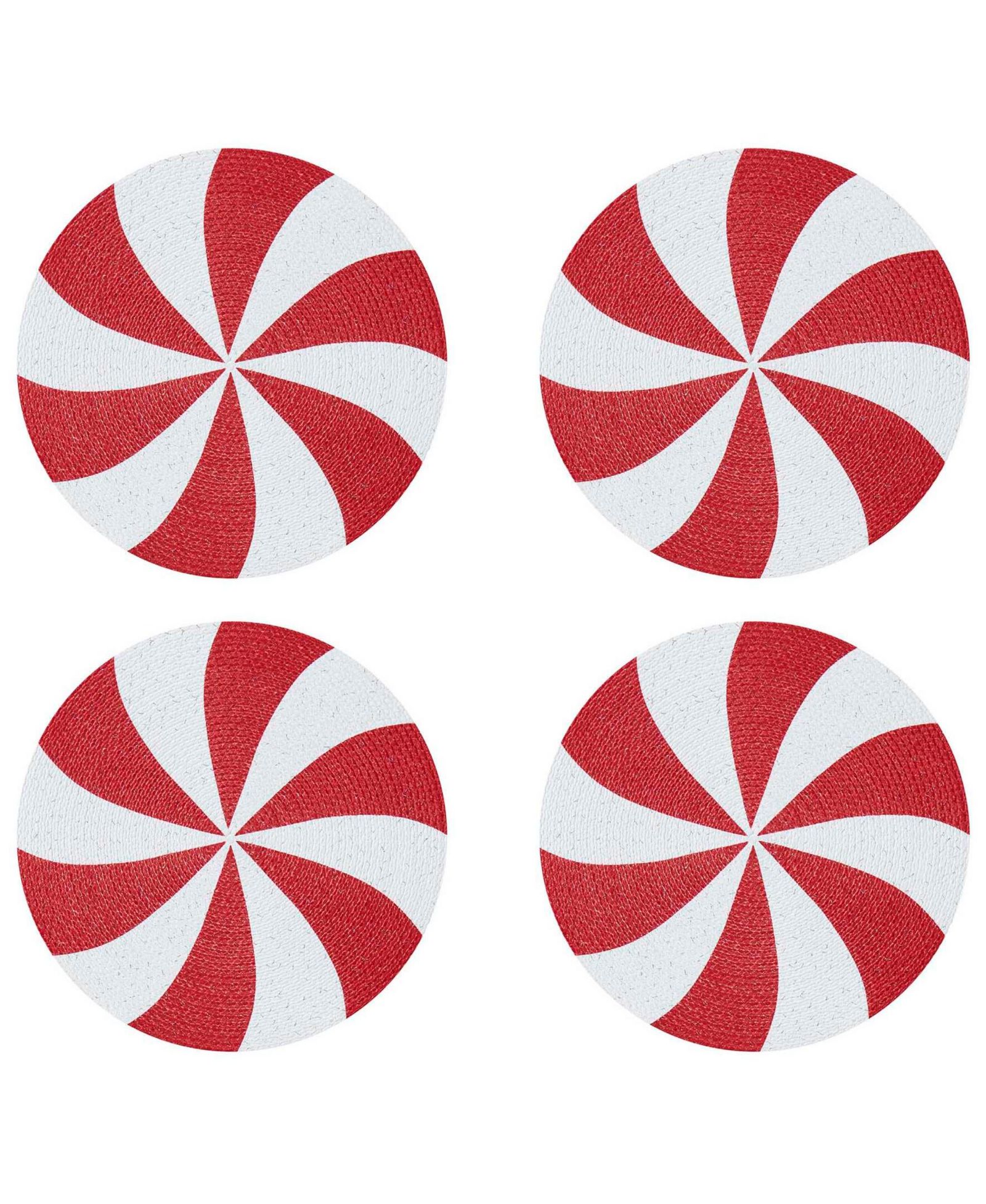 Подставки для сервировки Avanti Peppermint Round Braided, 4 шт