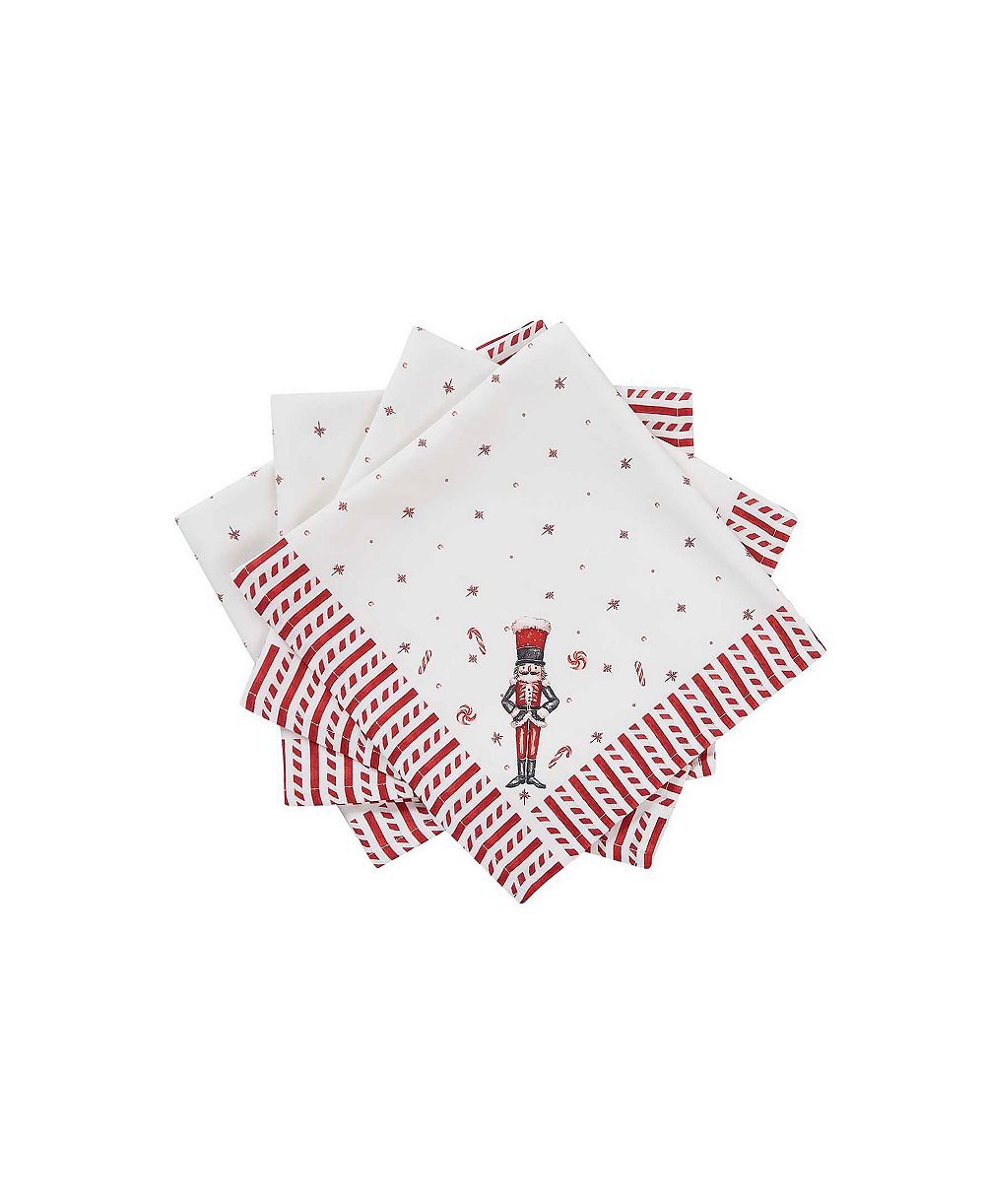 Декоративные салфетки Avanti Nutcracker Candy, набор из 4 шт