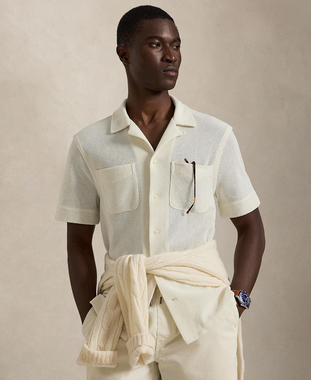 Рубашка Polo Ralph Lauren Textured Pointelle Camp