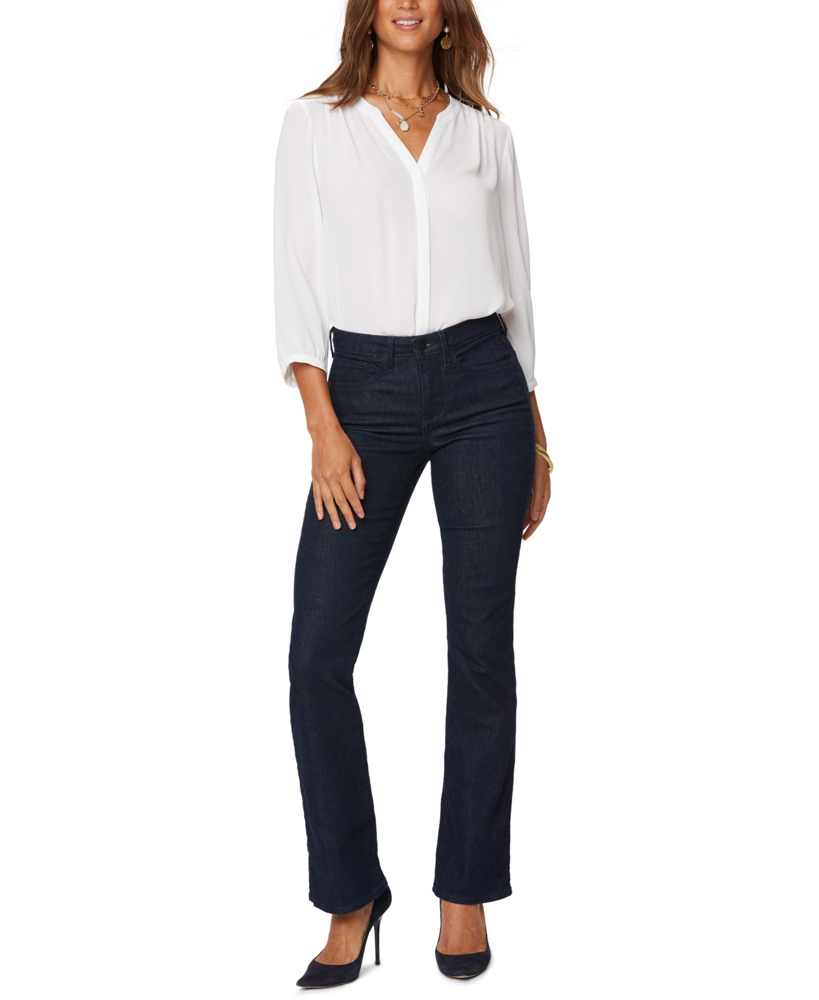 NYDJ Barbara Bootcut High-Rise Tummy-Control Denim Jeans