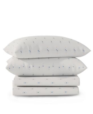 Color Sense комплект из 4 простыней из набивного хлопка, 225-Thread Count, Full