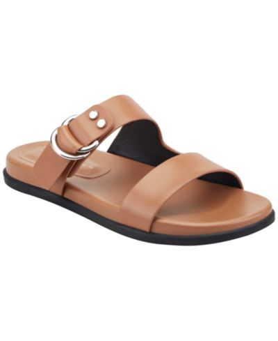 Marc Fisher LTD Women's Gia Double Band Flat Slip-On Sandals