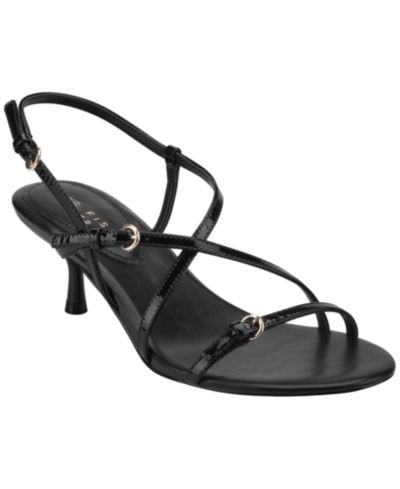 Marc Fisher LTD Women's Nylah Strappy Leather Kitten Heel Sandals