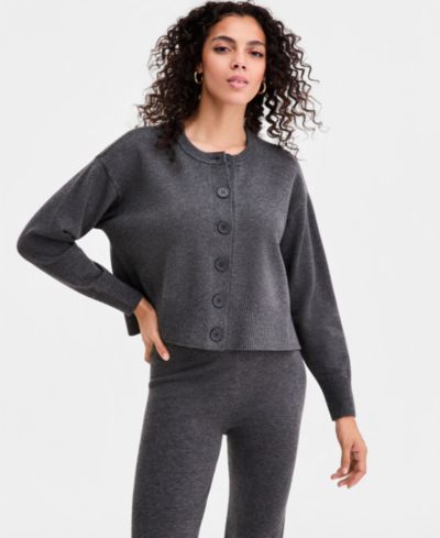 Bar III Women's Crewneck Cardigan, Macy's Exclusive