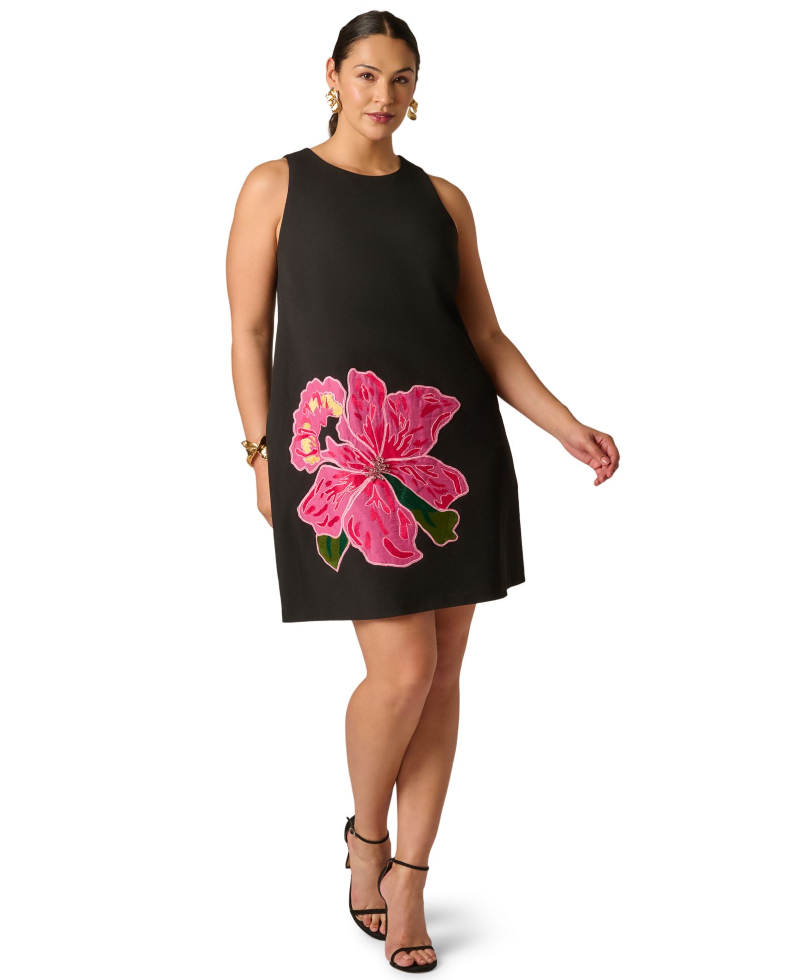 Adrianna Plus Size Crewneck Mini Dress