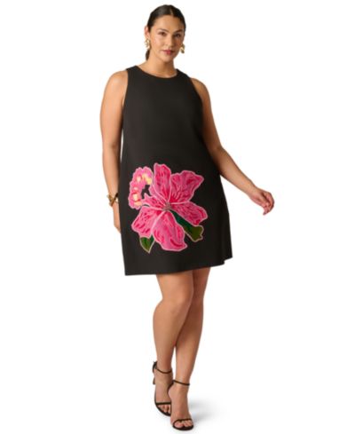 Adrianna Plus Size Crewneck Mini Dress