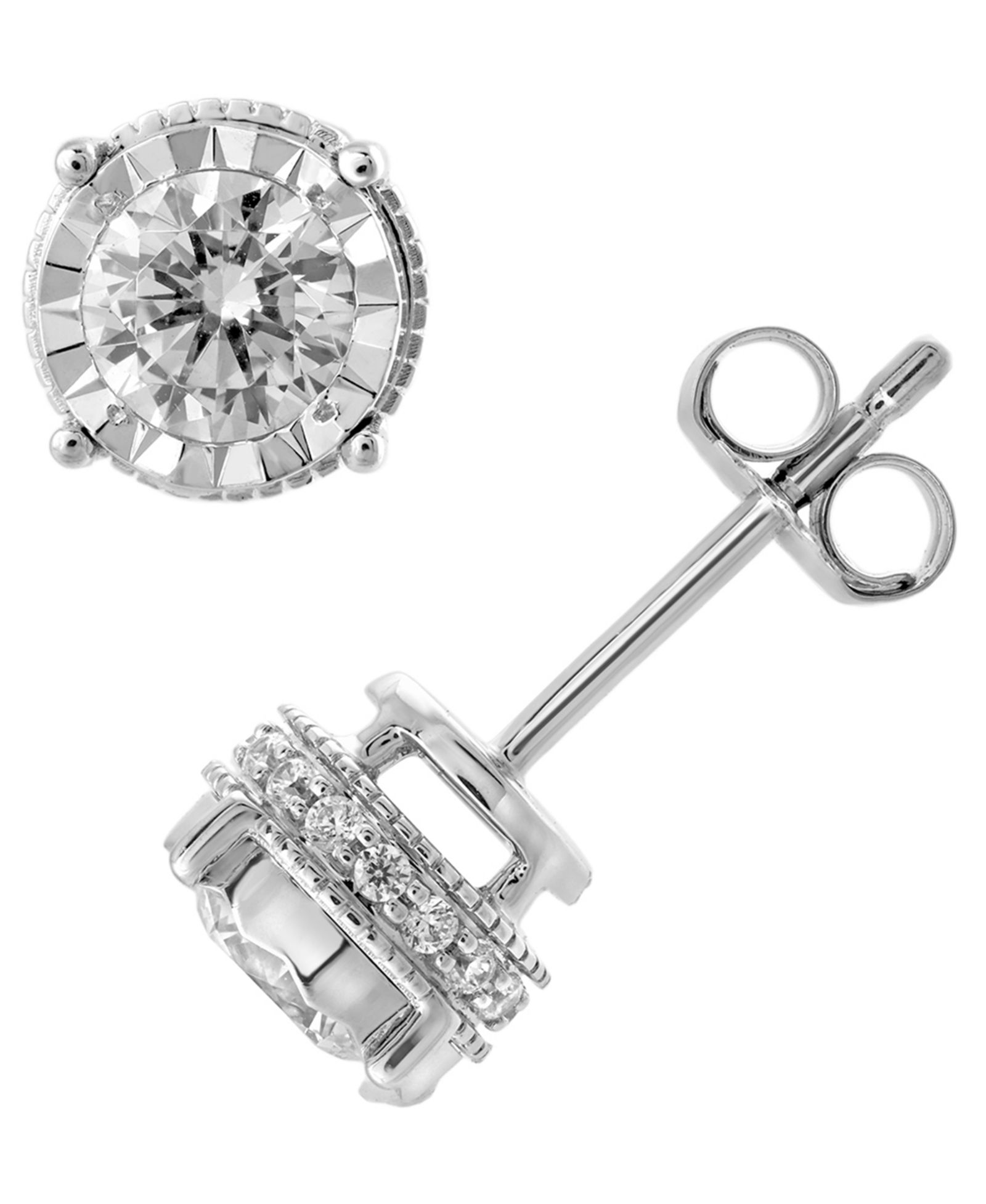 Macy's Diamond Stud Earring (3/4 ct. t.w.) in 14k White Gold