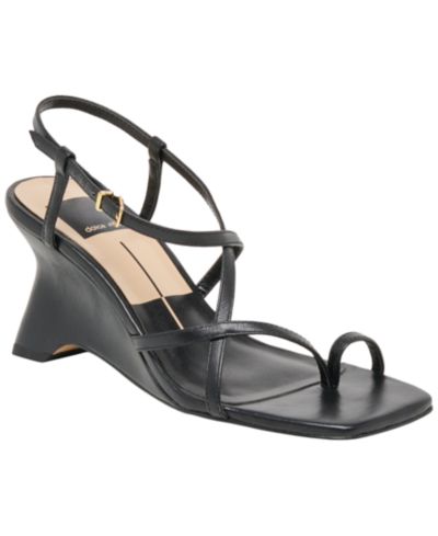 Dolce Vita Women's Aylee Toe-Ring Strappy Sculpted Wedge Sandals