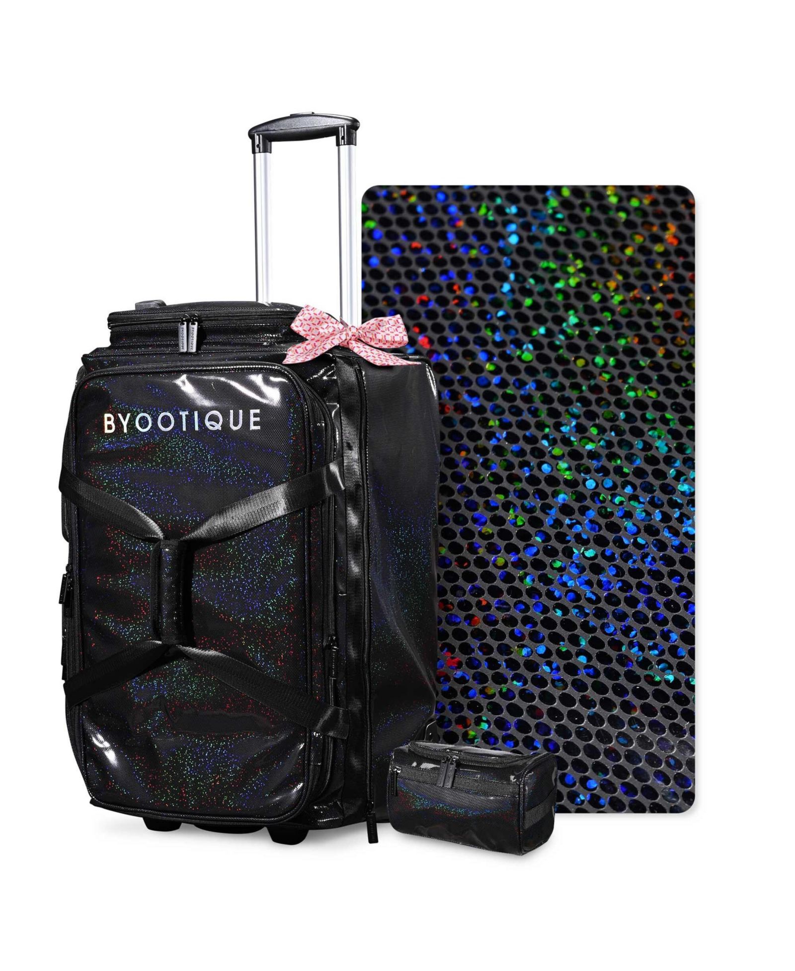 Byootique Dance Competition Bag with Wheels Dance Suitcase Travel Duffle FA Rose
