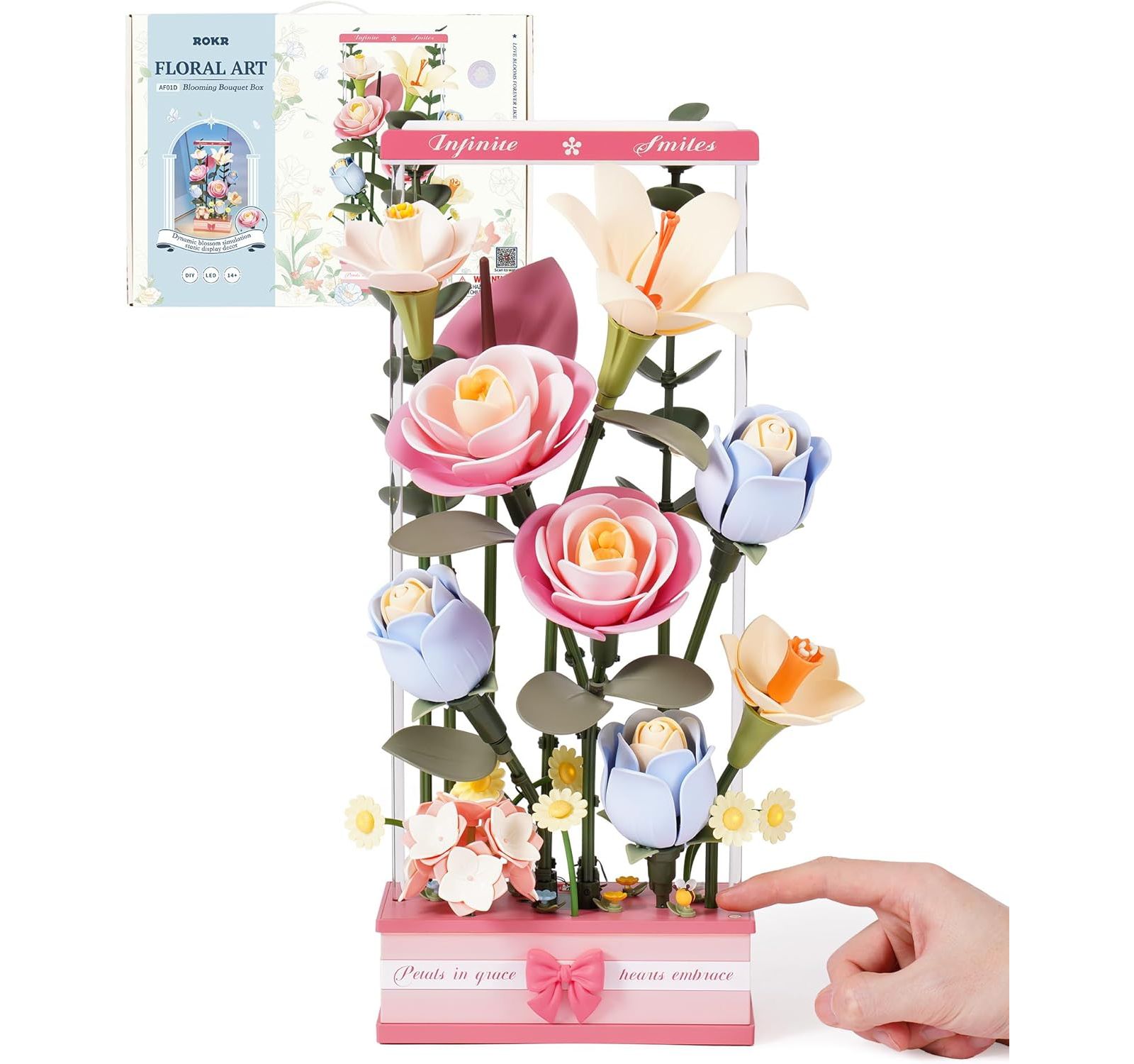ROBOTIME 3D Пазл Floral Art Series, цветок, декор для дома, фиолетовый
