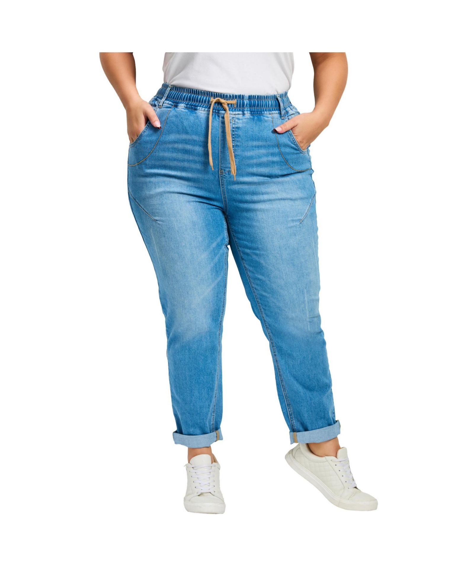 Avenue Women's Plus Size Taliah Denim Jogger