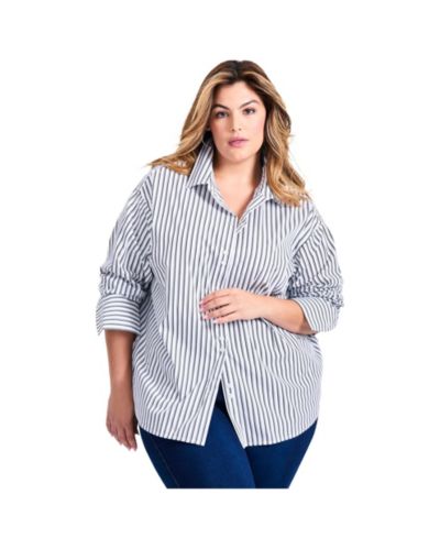 Рубашка Avenue Breanna Classic Poplin для женщин Plus Size