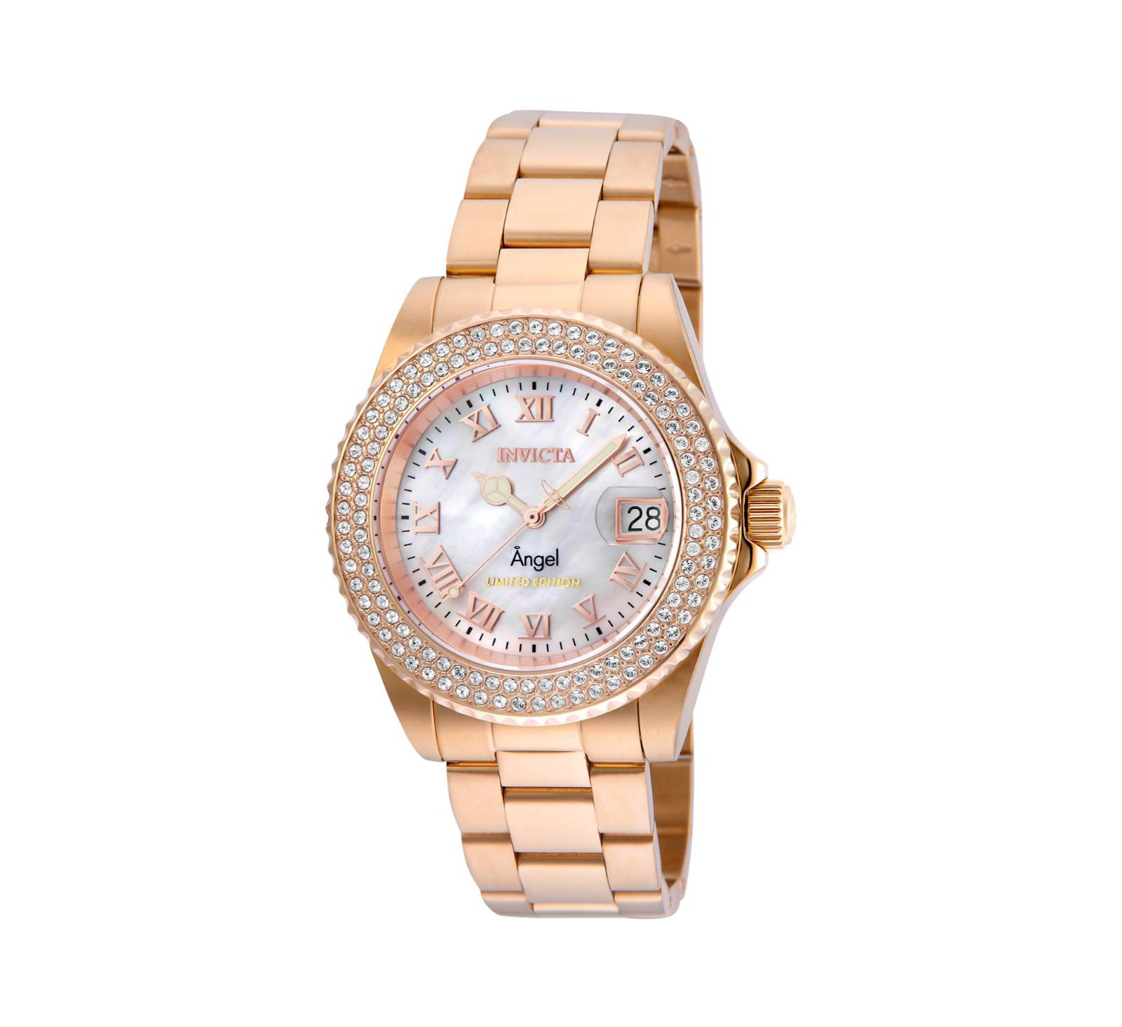 Женские часы Invicta 24615 Angel Quartz с белым циферблатом
