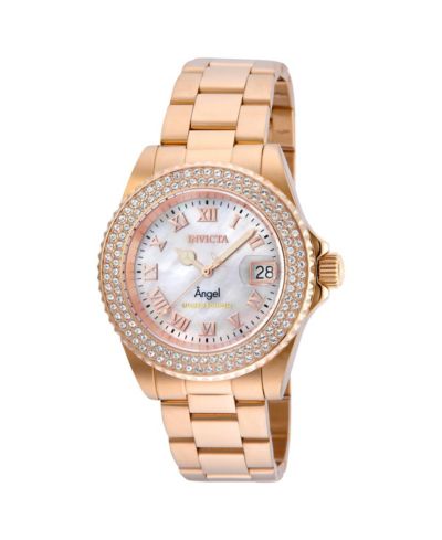 Invicta Women's 24615 Angel Quartz 3 Hand White Dial Watch