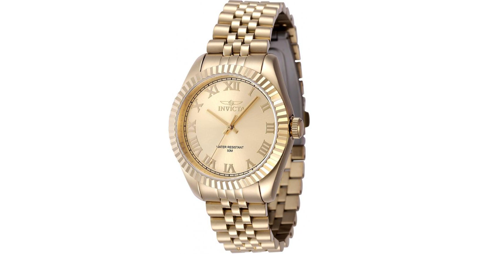 Женские часы Invicta 47418 Specialty Quartz 3 Hand Gold Dial