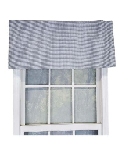 RLF Home Tailored Stylish Classic Small Check Croswell Window Valance 3" Rod Pocket 50" X 14