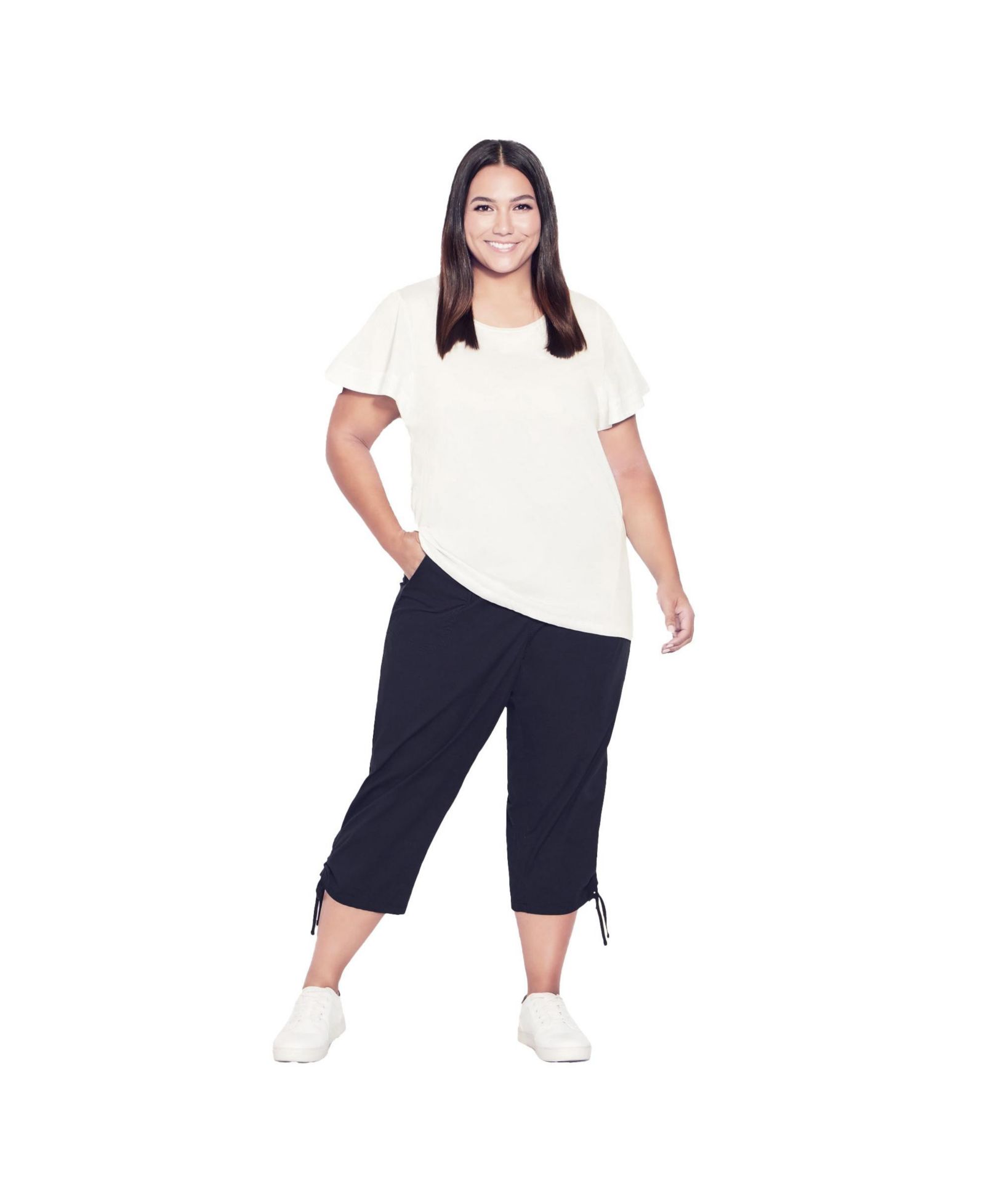 Брюки AVENUE Women's Plus Size Cotton Cinch Capri