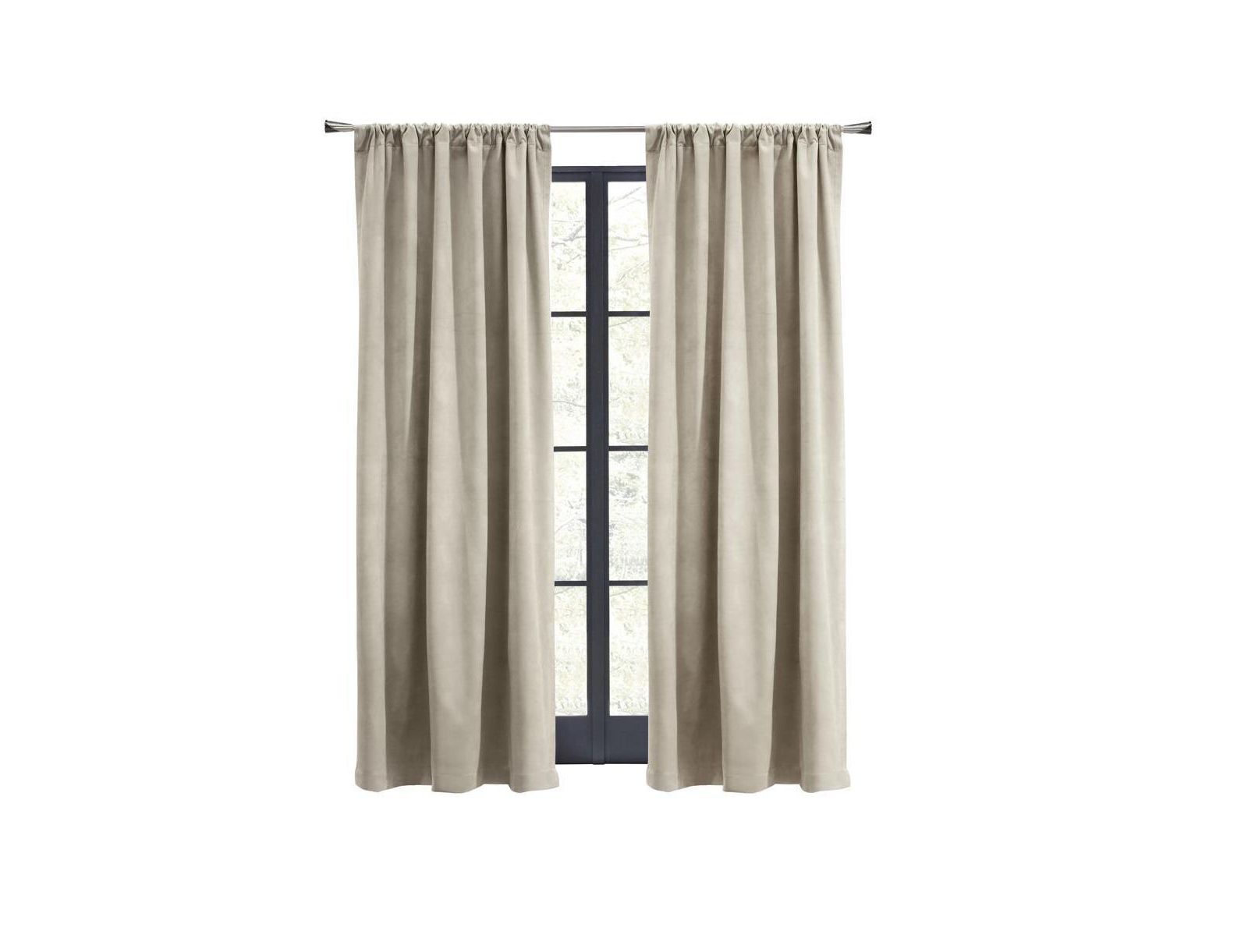 Шторы Thermalogic Seren Classic Velvet, светонепроницаемые, энергоэффективные, цвет Oyster