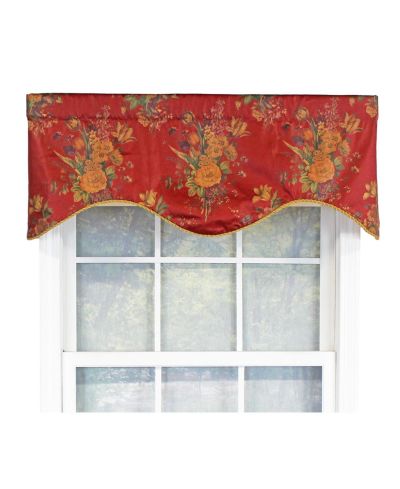 RLF Home Eliza декоративная занавеска для окна 50" x 17" Red