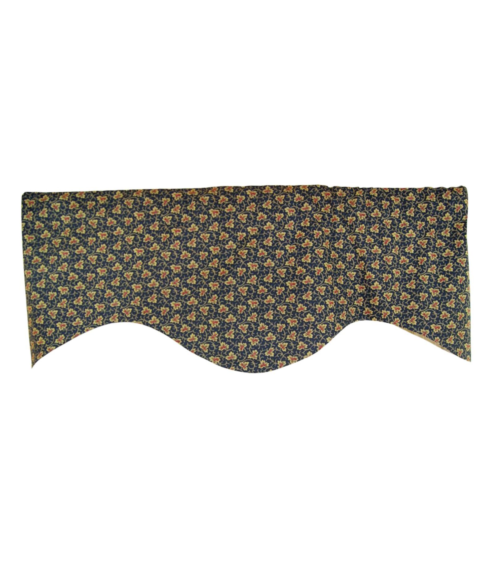 RLF Home Fenia Cornice 100% Cotton with Fully Lined 3" Rod Pocket Valnance for Windows 50" x 17"