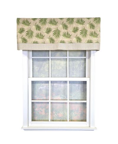 RLF Home занавеска Rod Pocket, 100% хлопок, слоновая кость, 50" x 17" Taupe