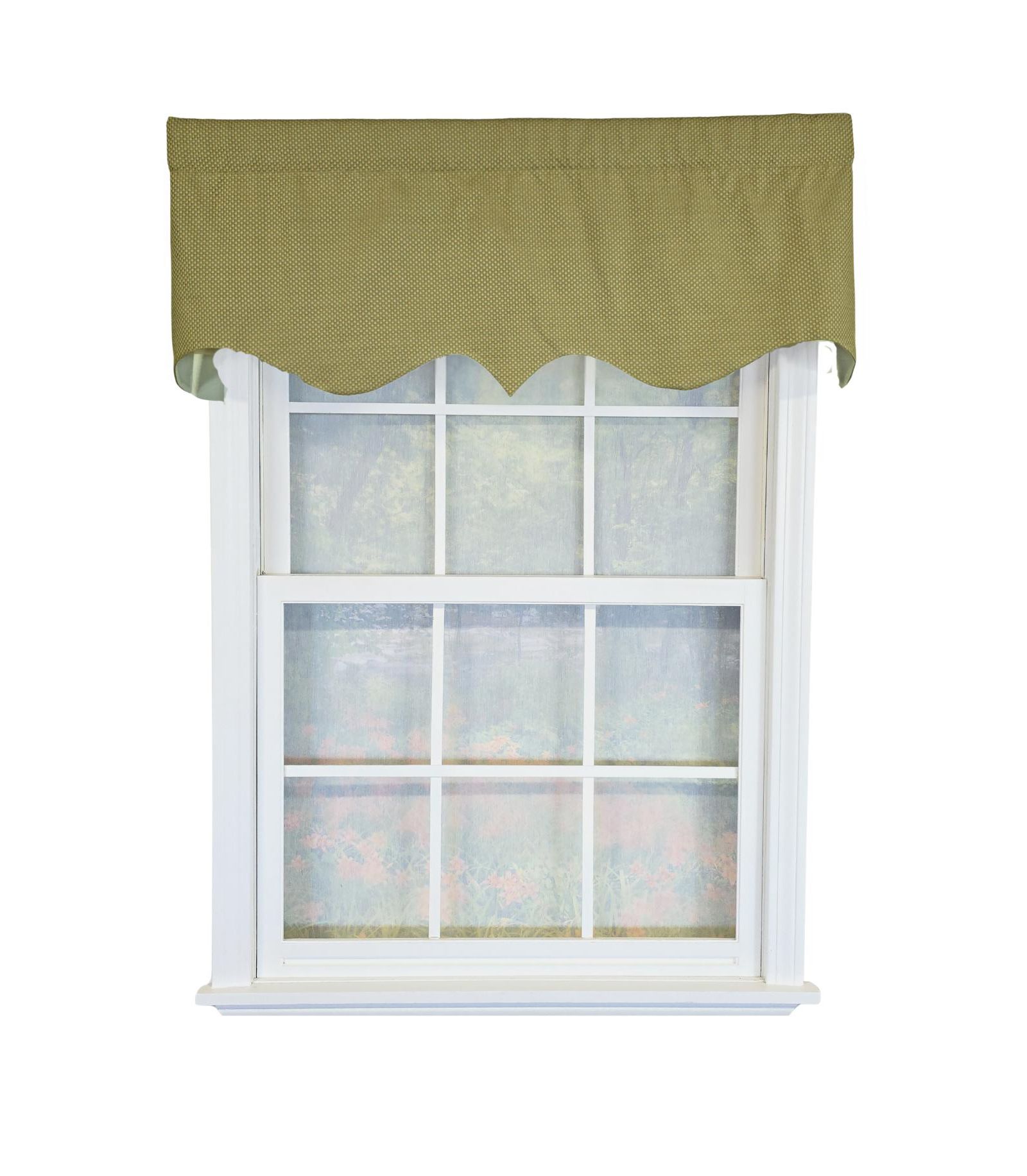 Занавеска RLF Home 100% Cotton Basket Weave Regal With Poly/Cotton lining Rod Pocket 50" x 15" Loden