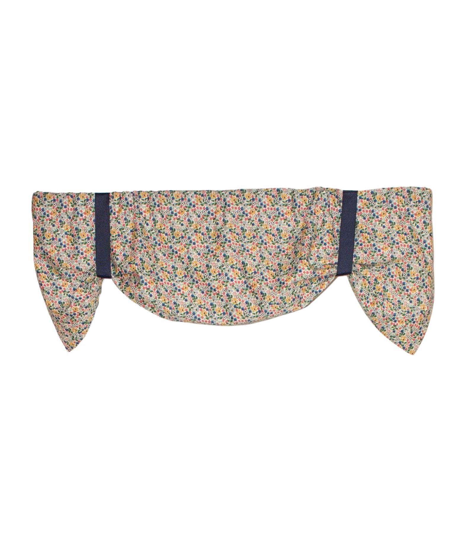 RLF Home Petite Suspender 100% Cotton with Fully Lined 3" Rod Pocket Valnance for Windows 50" x 17" Multi
