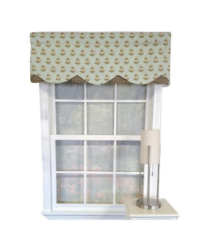RLF Home 3" Rod Pocket High Quality Fabric Pineapple Field Petticoat Valance for Windows