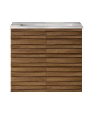Swiss Madison подвесная конструкция для ванной комнаты в цвете Brown Oak с раковиной 3-Hole Centerset