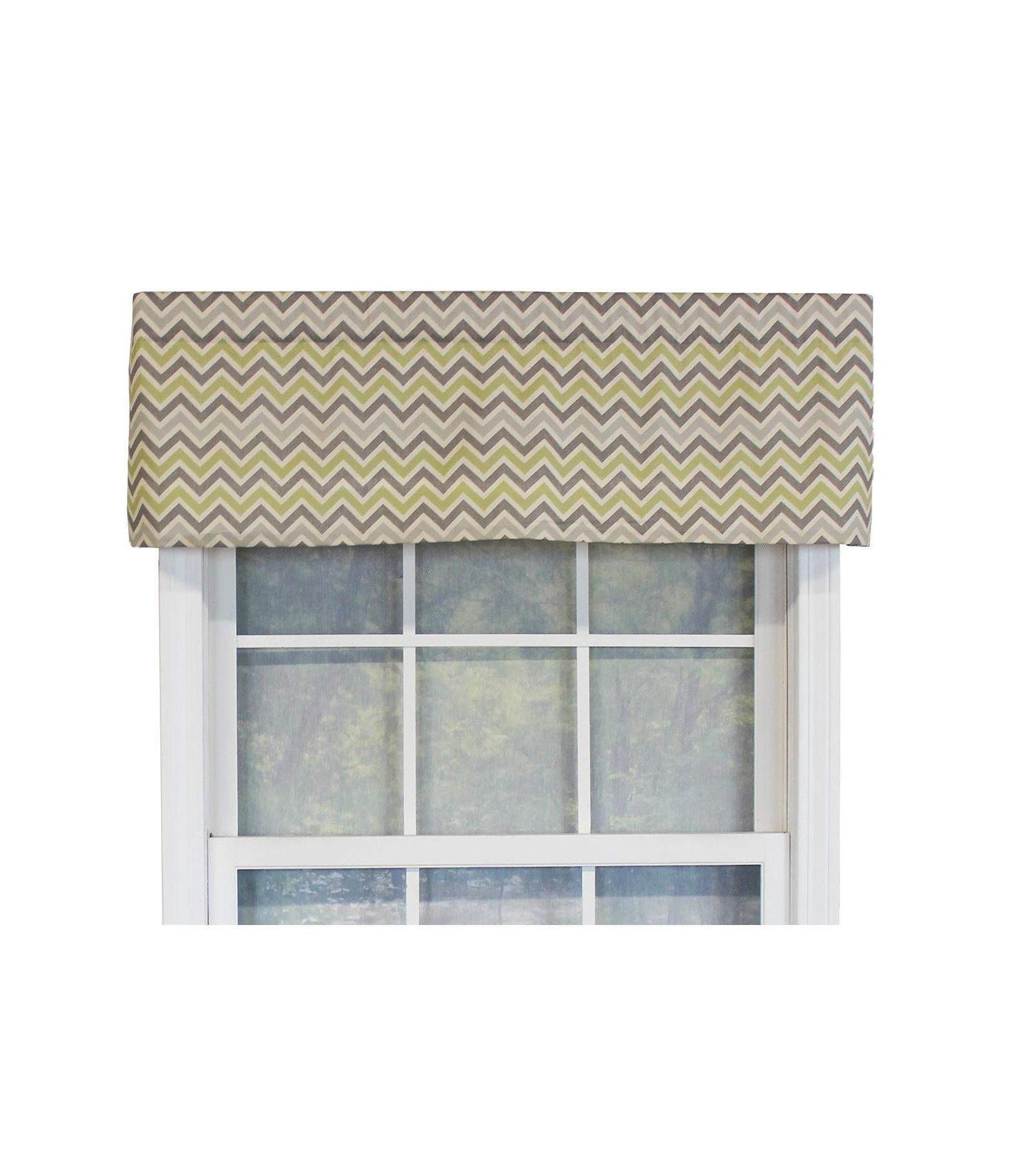 RLF Home See Saw Tailored 100% Cotton with Fully Lined 3" Rod Pocket Valnance for Windows