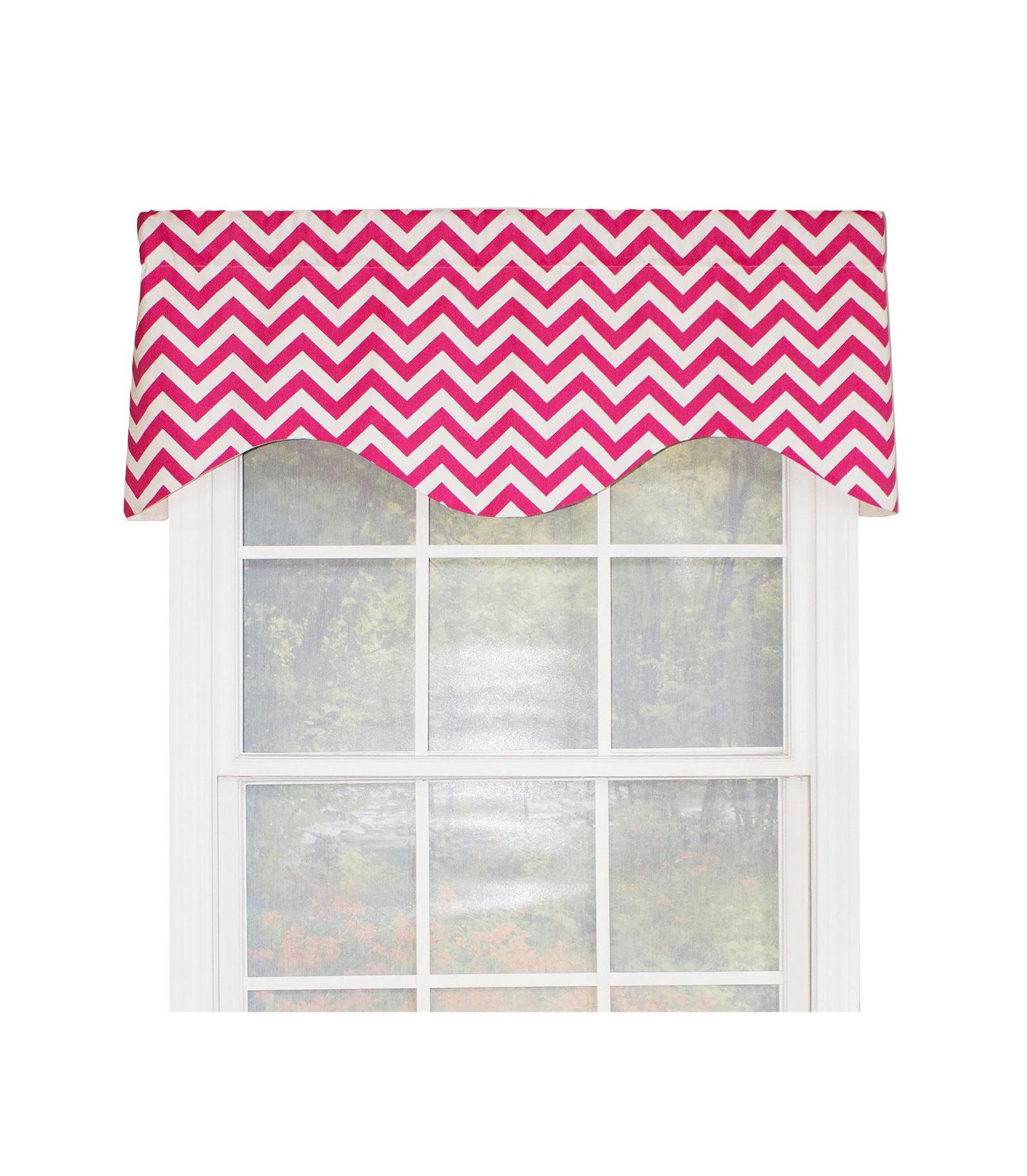 Занавеска-валанс RLF Home Zig Zag Fully Lined 100% Cotton 50" x 17"