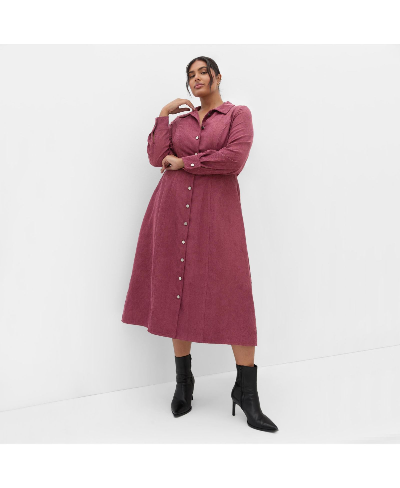 Женское миди-платье CITY CHIC Plus Size Leia с длинным рукавом