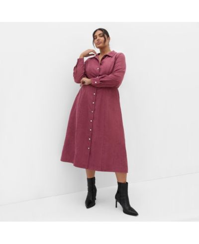 CITY CHIC Plus Size Leia Long Sleeve Midi Dress