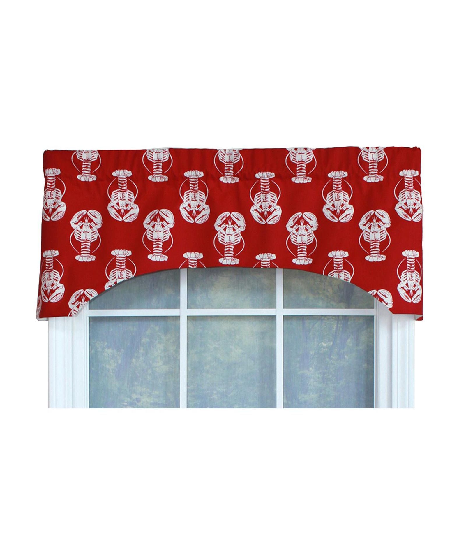 RLF Home Claws Arch Cotton with Fully Lined 3" Rod Pocket Valnance for Windows