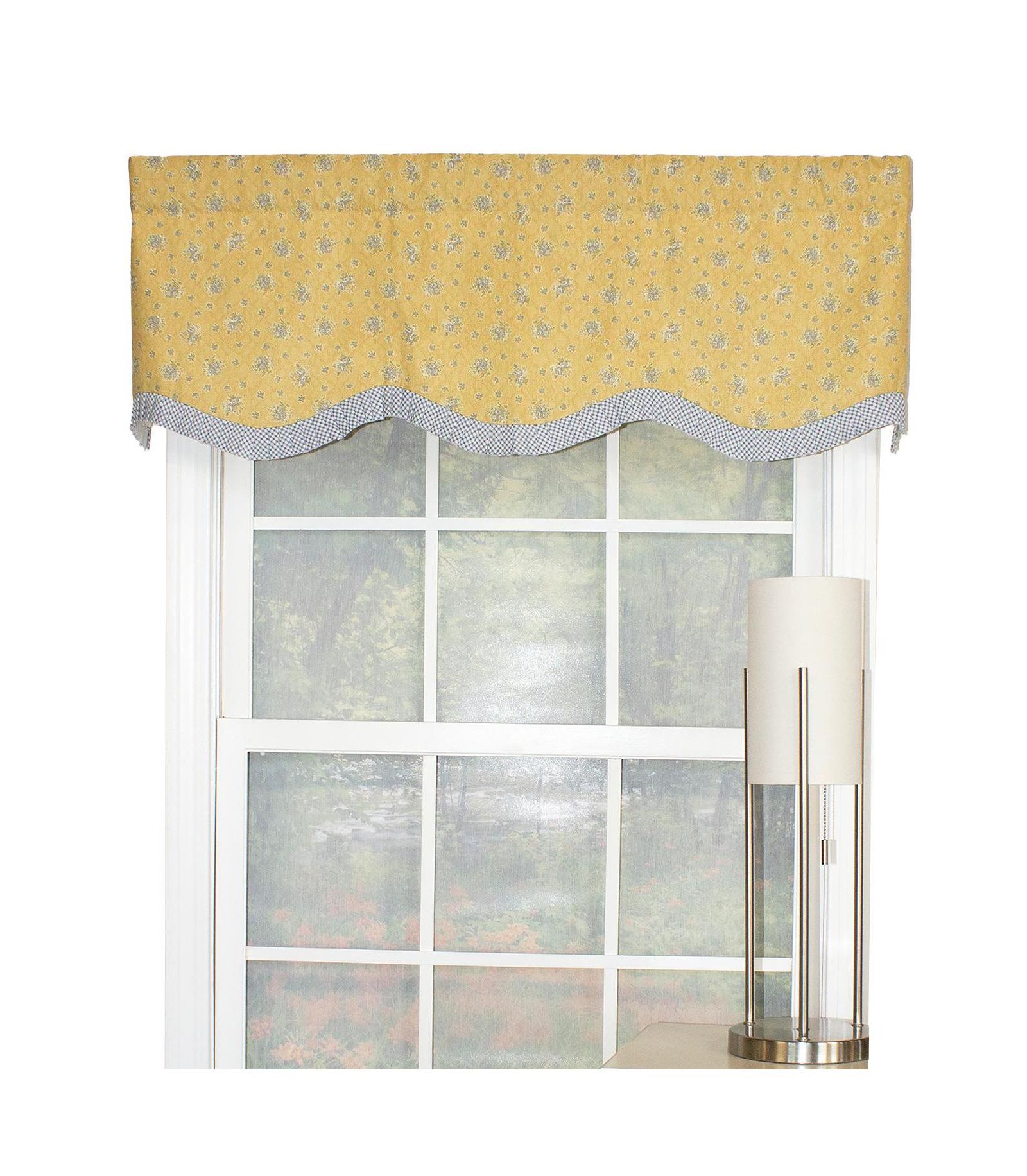 Занавеска для окна RLF Home Freida из хлопка 100% с рюшами 50" x 15"