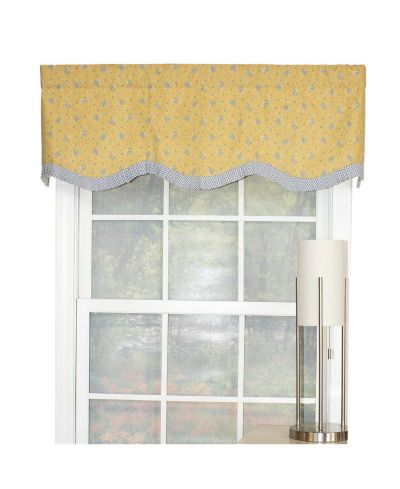 Занавеска для окна RLF Home Freida из хлопка 100% с рюшами 50" x 15"