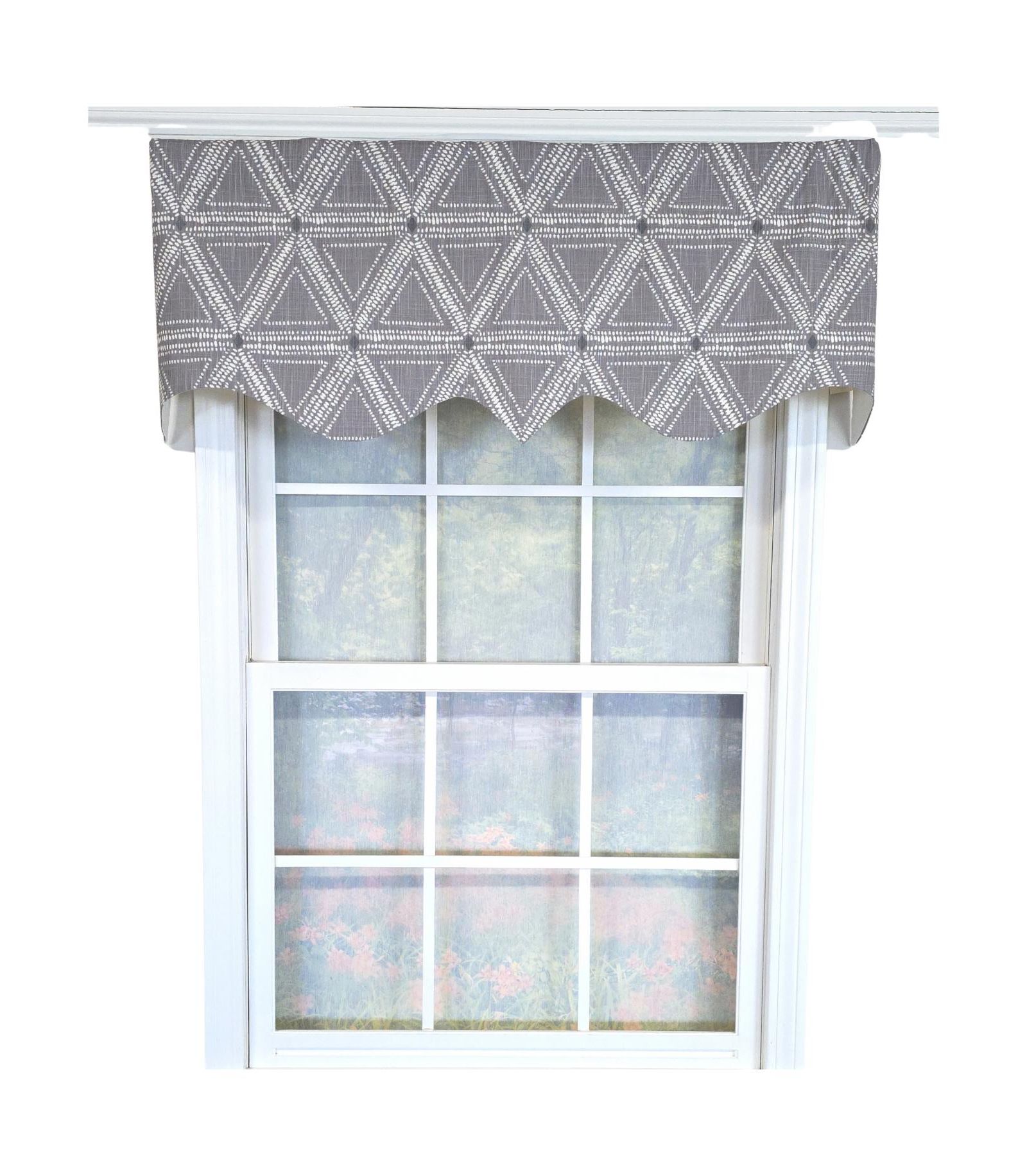 RLF Home 100% Cotton Zircon Regal With Poly/Cotton lining Rod Pocket Valance 50" x 16"