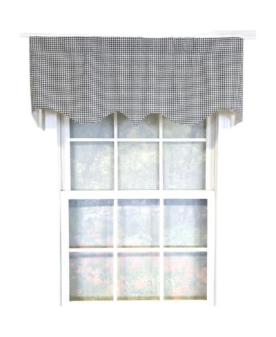 Занавеска RLF Home 100% Cotton Gingham Regal 50" x 16" Black