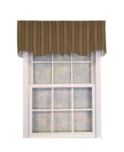 RLF Home 100% Cotton Bronte Regal With Poly/Cotton Ivory lining Rod Pocket Valance 50" x 16"