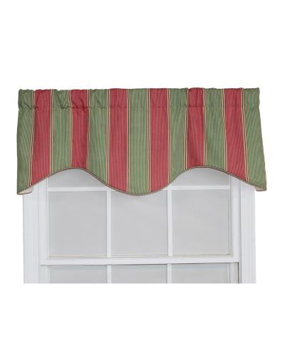 Декоративная занавеска RLF Home Parlor Stripe Cornice Window Treatment Valance Watermelon