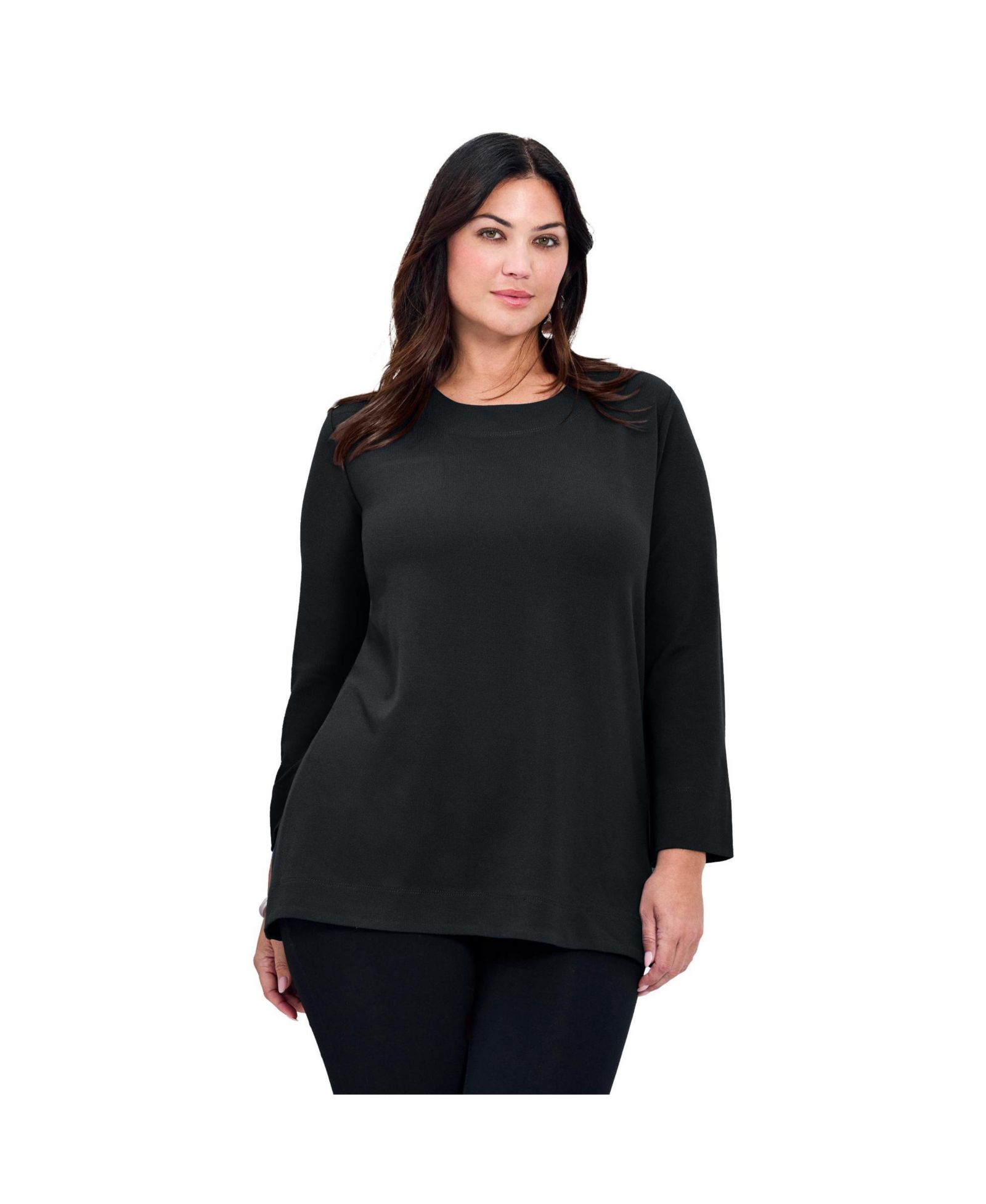 AVENUE Женский топ Breanna Eyelet Detail Hacci, Plus Size