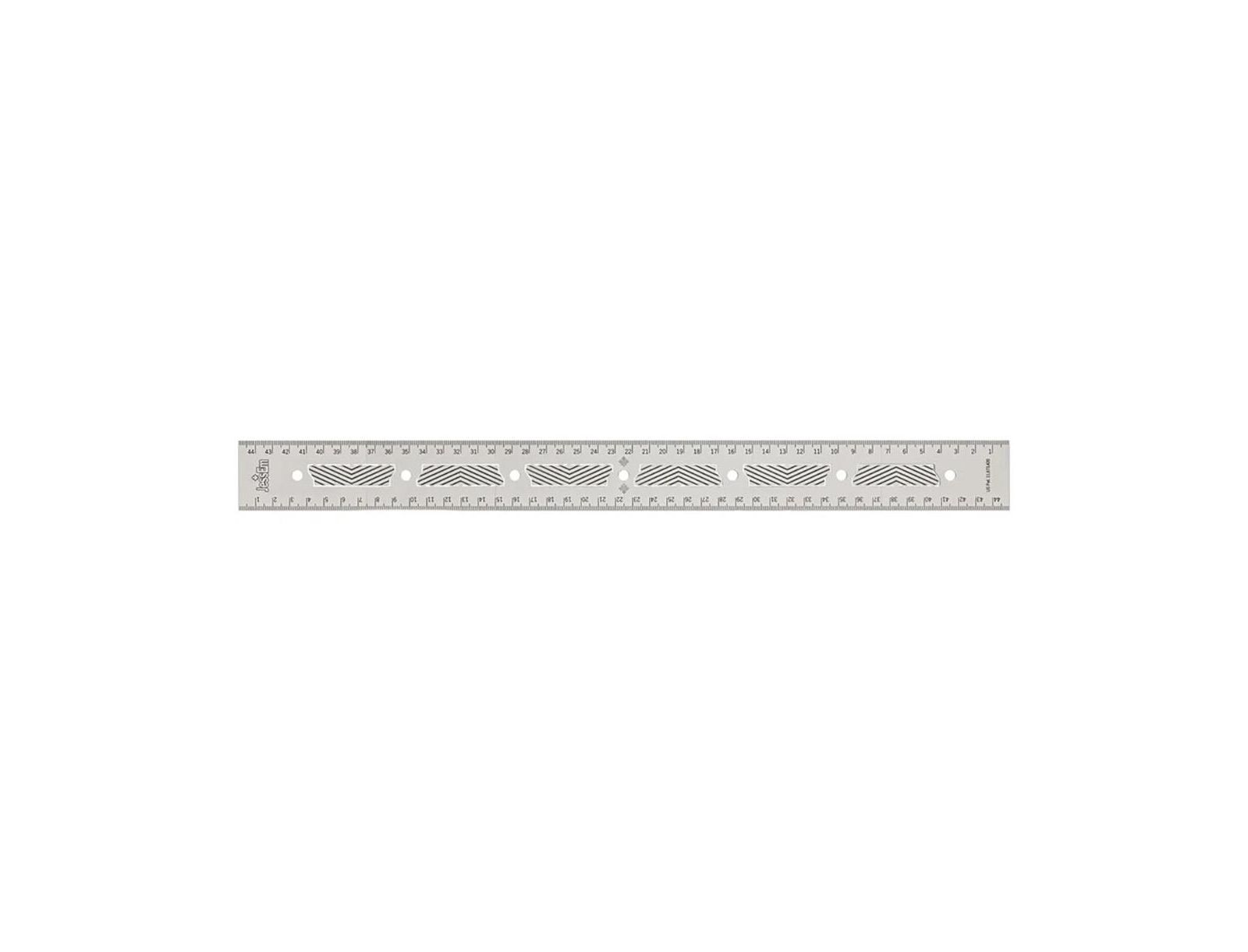 JessEm 07416 Stainless Steel 450mm Precision Ruler with Patented Flex Grip and Fade Resistant Markings