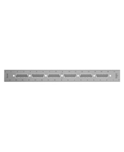 JessEm 07412 Stainless Steel 18 Inch Precision Ruler with Patented Flex Grip and Fade Resistant Markings