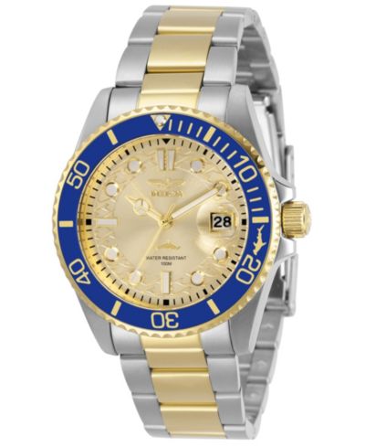 Invicta Women's 30482 Pro Diver Quartz 3 Hand Gold Dial Watch