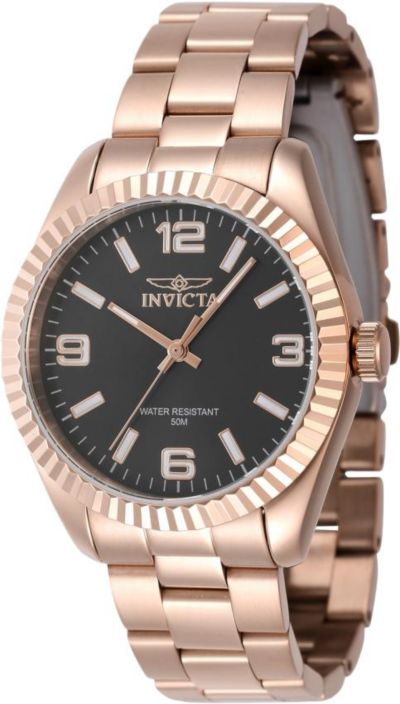 Invicta Women's 47476 Specialty Quartz 3 Hand Black Dial Watch