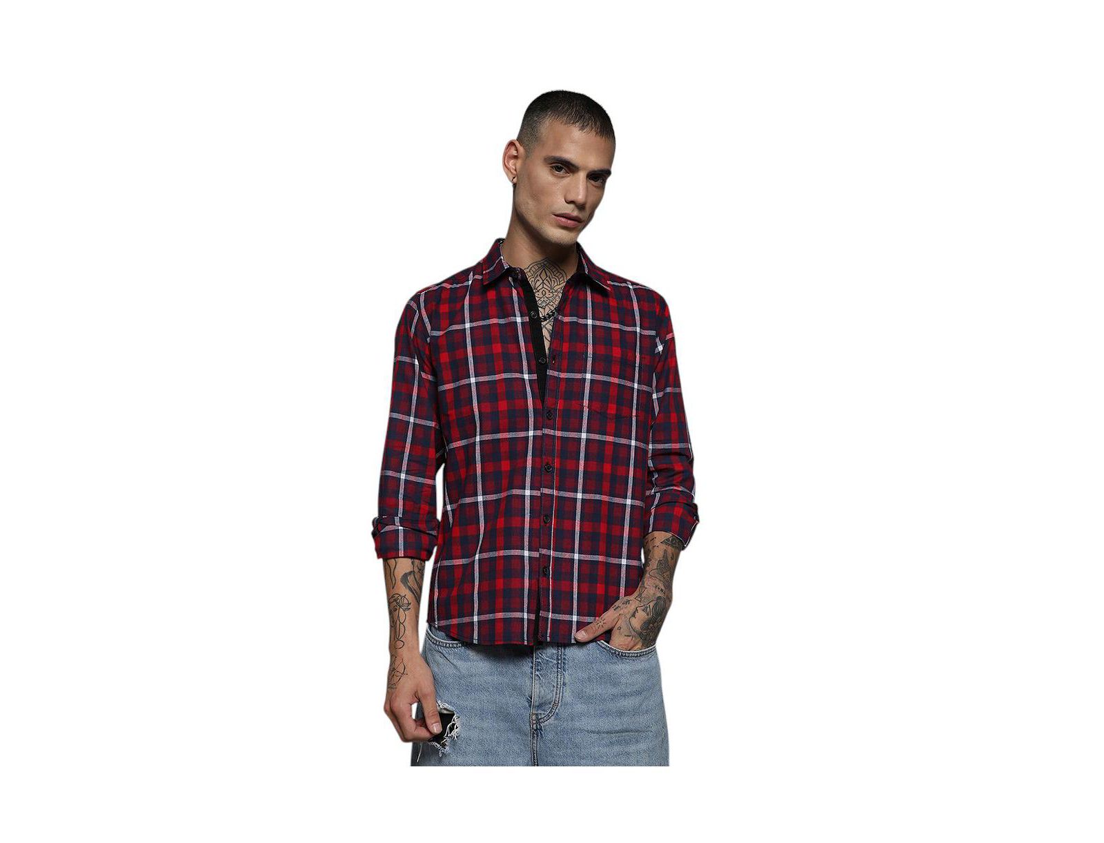 Мужская рубашка Campus Sutra Tartan Plaid