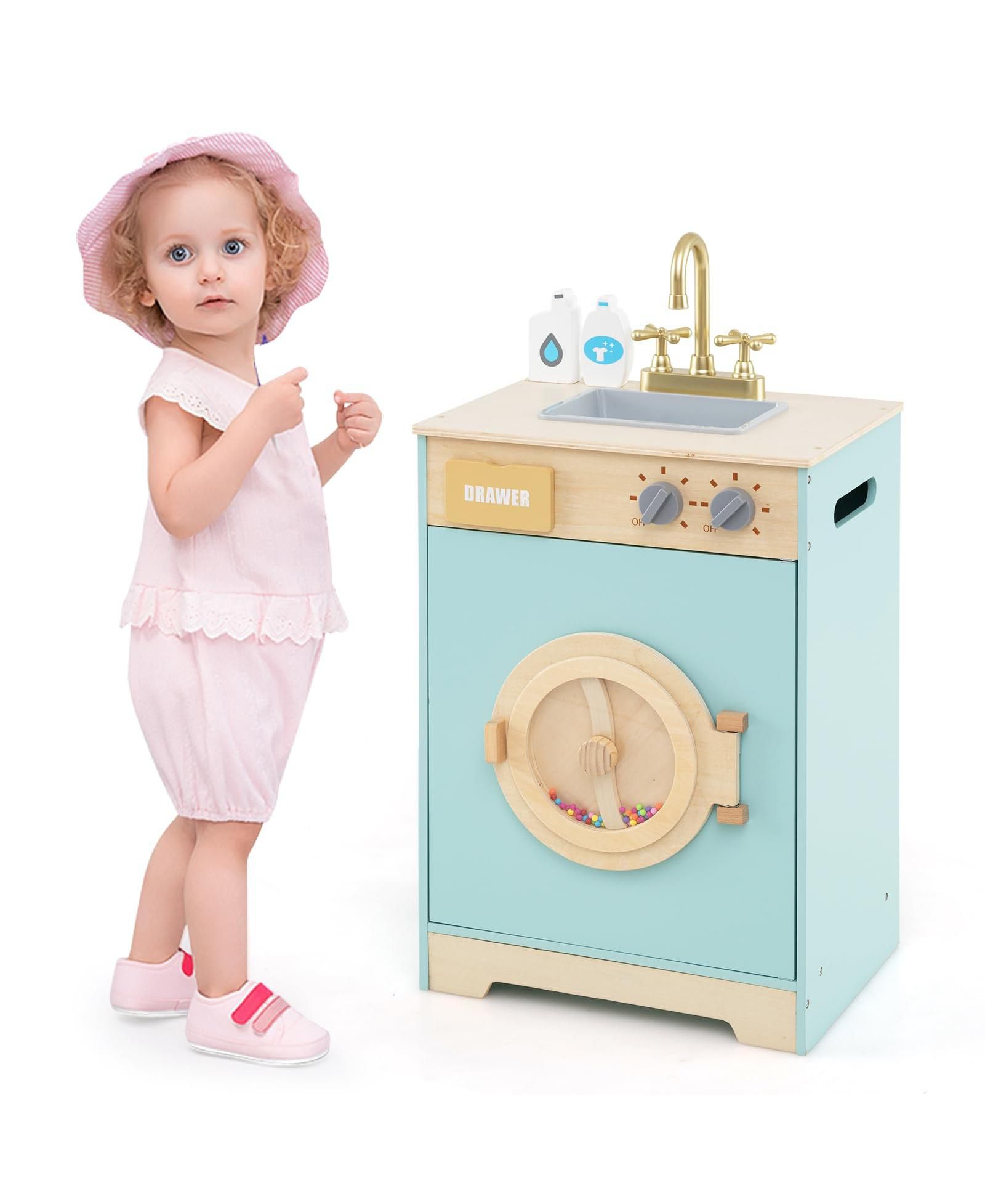 Игровой набор для детей стиральная машина с моющим средством