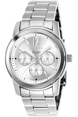 Invicta Women's 0461 Angel Quartz Chronograph Silver Dial Watch