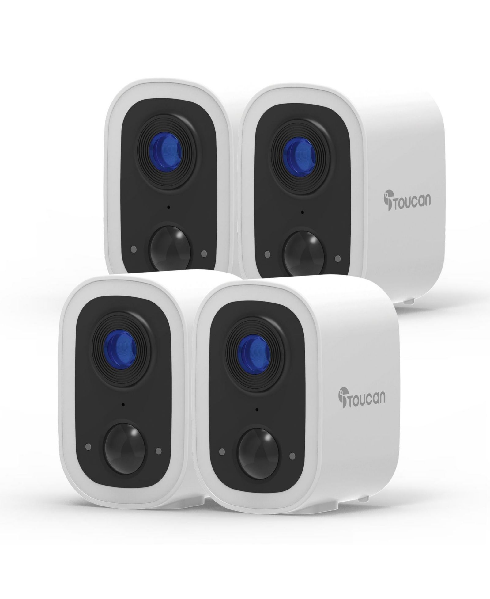 Toucan S4 Indoor/Outdoor Wireless 2K Quad HD Security Camera, 4-Pack