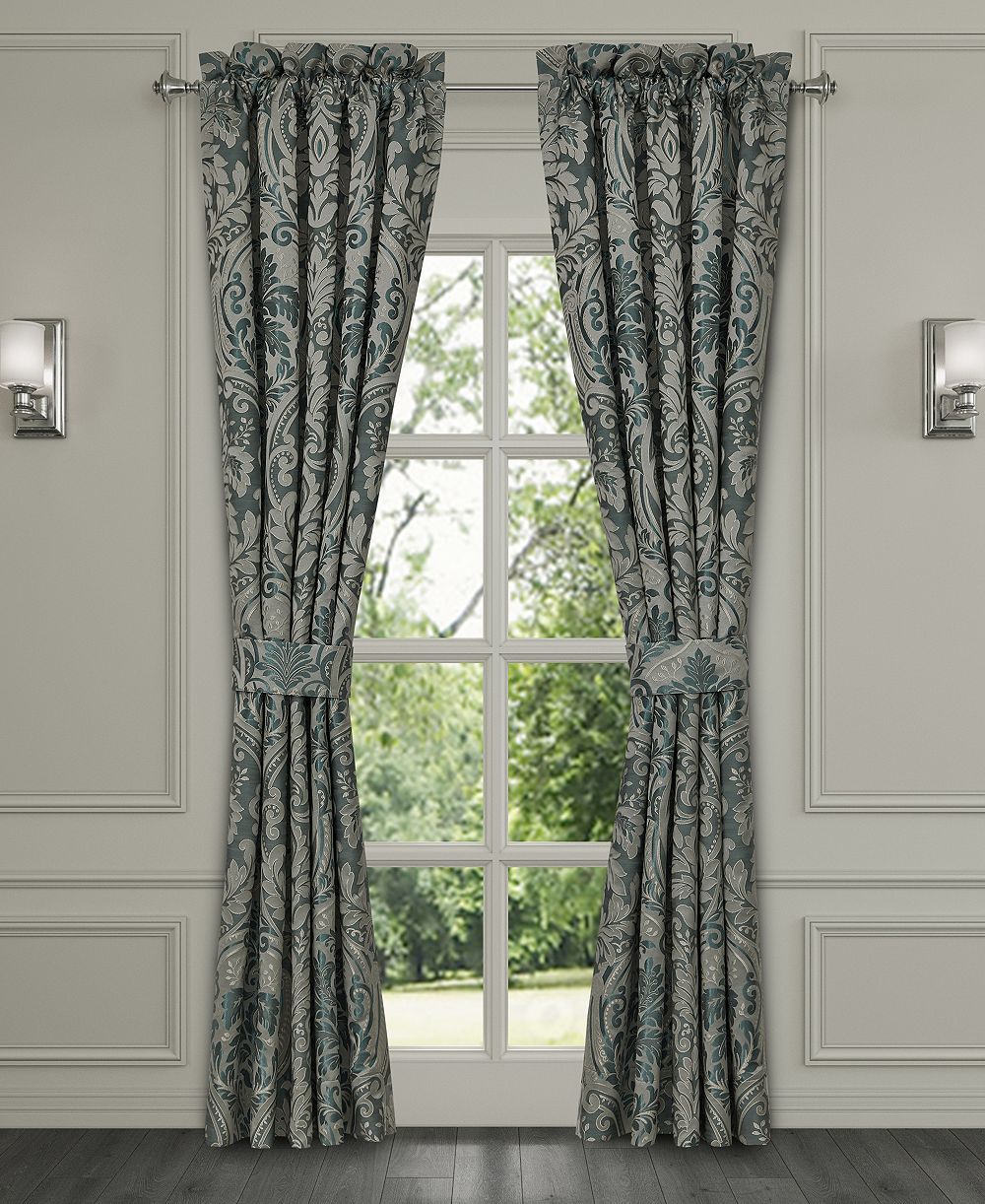 J Queen New York Renata Floral Window Panel Pair, 50" x 84"